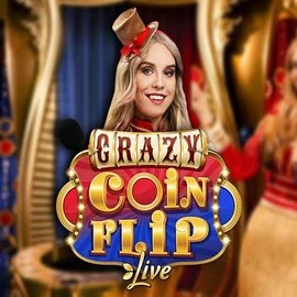 Crazy Coin Flip logo by Evolution at Spinmama Casino