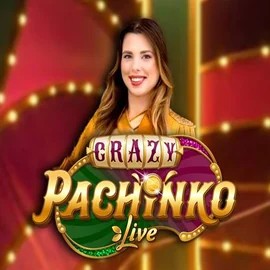 Crazy Pachinko slot logo by Evolution at Spinmama Casino