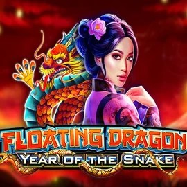 Floating Dragon Year of the Snake slot logo by Pragmatic Play at Spinmama Casino